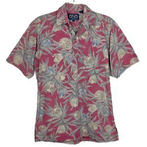 The Ono Shirt By Liberty House Vintage Red Floral Reverse Print Hawaiian Small